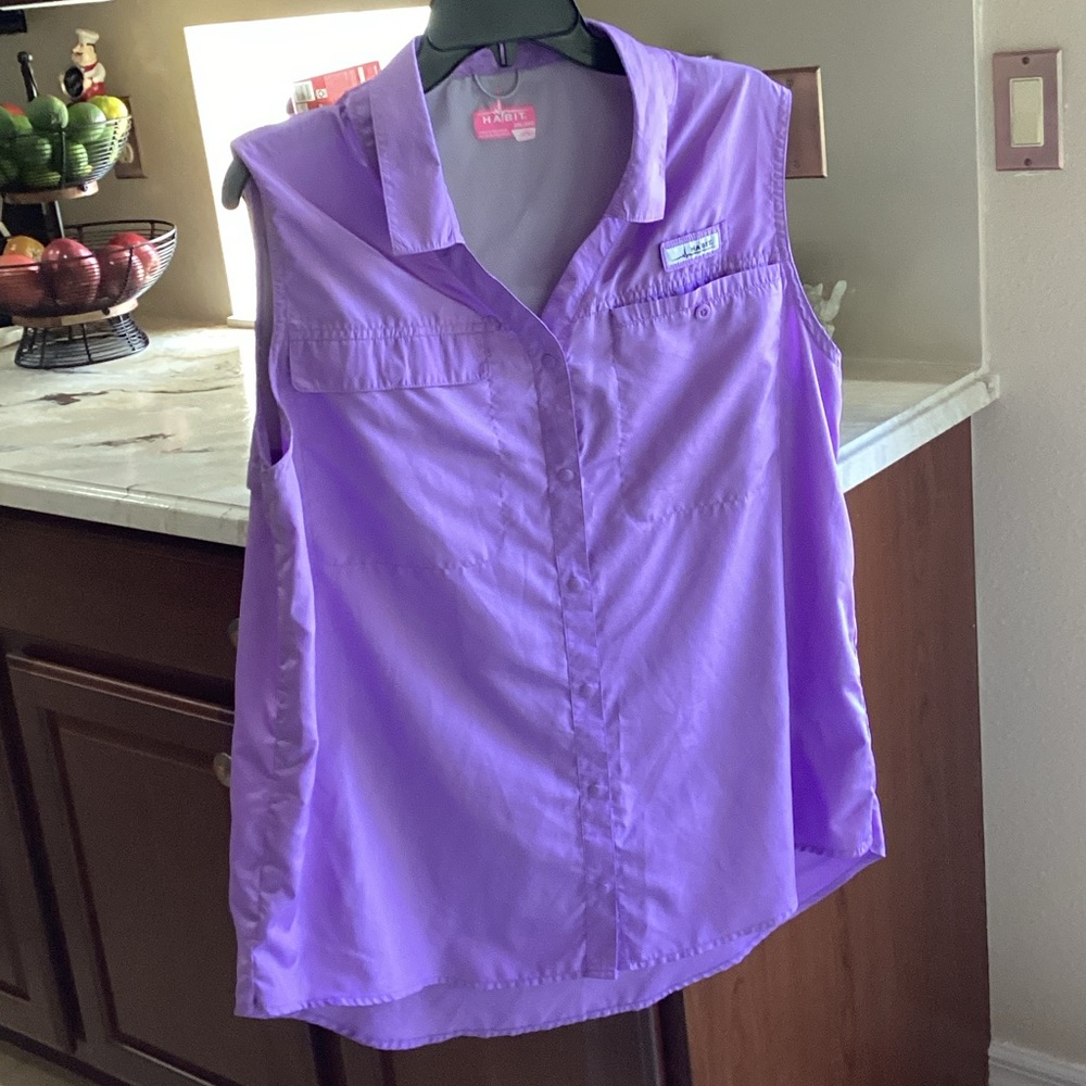 Habitat Sleeveless Button-Down Shirt in Lavender